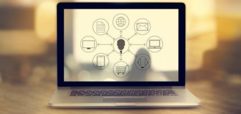 Computerbildschirm mit verschiedenen Symbolen