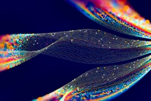 Abstract technological background in vibrant colors with blur