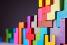 image of colorful blocks and shapes together 