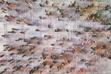 gens avec affichage de rue en réalité virtuelle