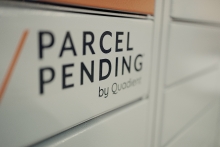 parcel locker quadient close up 